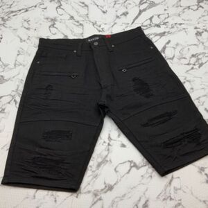 Men's Makobi Jet Black Denim Shorts NWT
